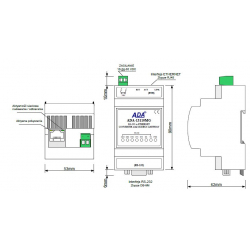 Konwerter ETHERNET na RS-232 z MODBUS GATEWAY ADA-13110MG-1-2 Cel-Mar